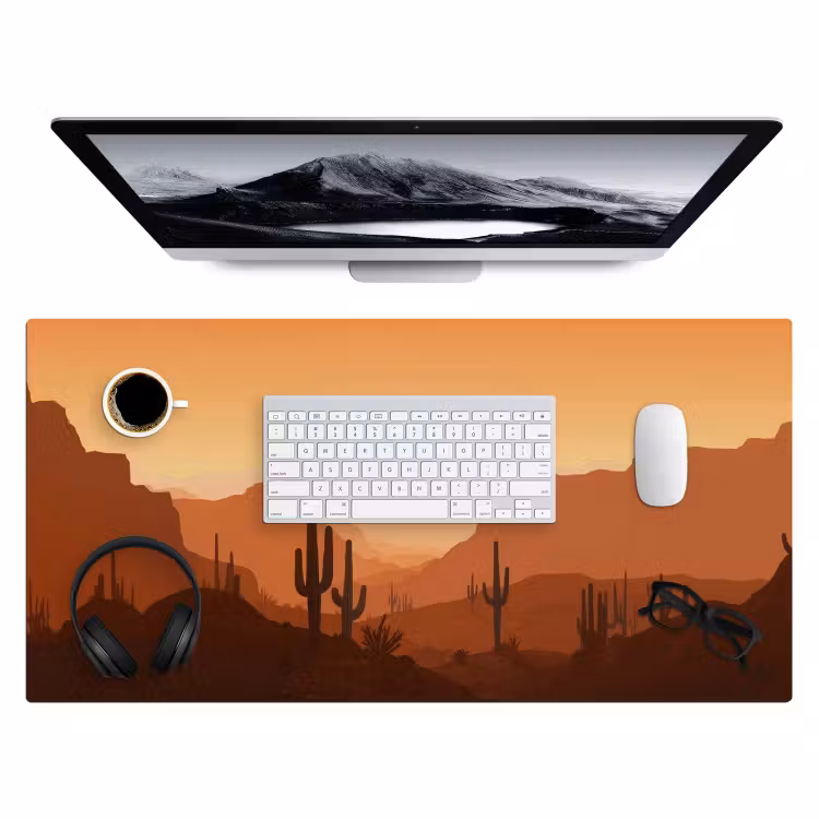 Bureau onderlegger - Landschap - Woestijn - Cactussen - Zon — 3