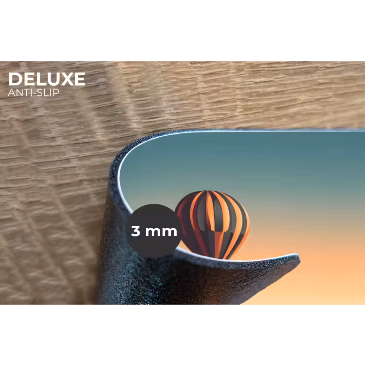 Placemat - 6 stuks - Luchtballon - Woestijn - Zonsondergang - Blauw — 4