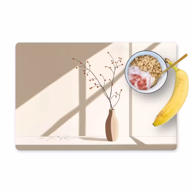 Placemat - 6 stuks - Vaas - Takken - Bessen - Minimalistisch — 1