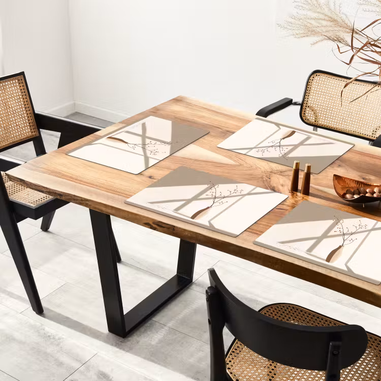 Placemat - 6 stuks - Vaas - Takken - Bessen - Minimalistisch — 5