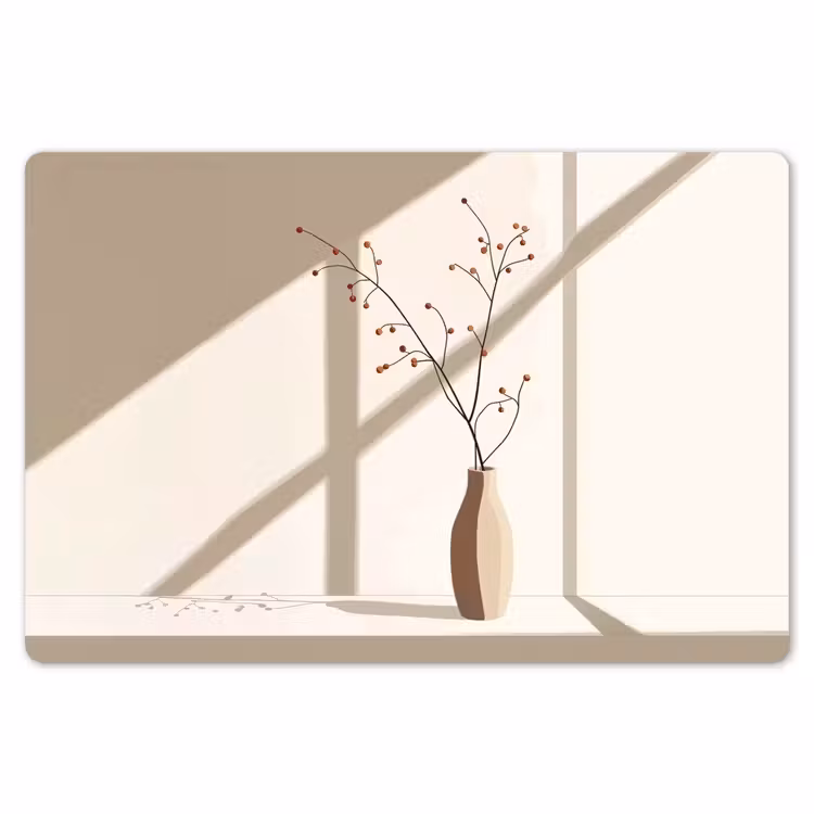 Placemat - 6 stuks - Vaas - Takken - Bessen - Minimalistisch — 7