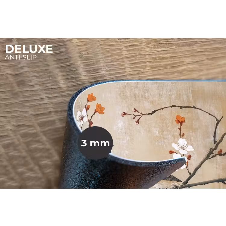 Placemat - 6 stuks - Vogels - Bloesemtak - Bloemen - Oranje — 4