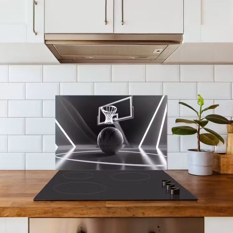 Spatscherm keuken - Basketbal - Basketbalveld - Lichtlijnen — 6