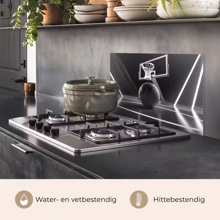 Spatscherm keuken - Basketbal - Basketbalveld - Lichtlijnen — 7