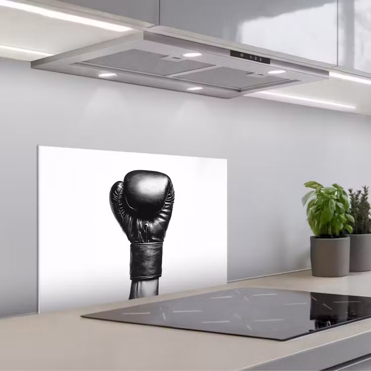 Spatscherm keuken - Bokshandschoen - Zwart - Hand — 5