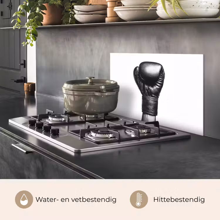 Spatscherm keuken - Bokshandschoen - Zwart - Hand — 7