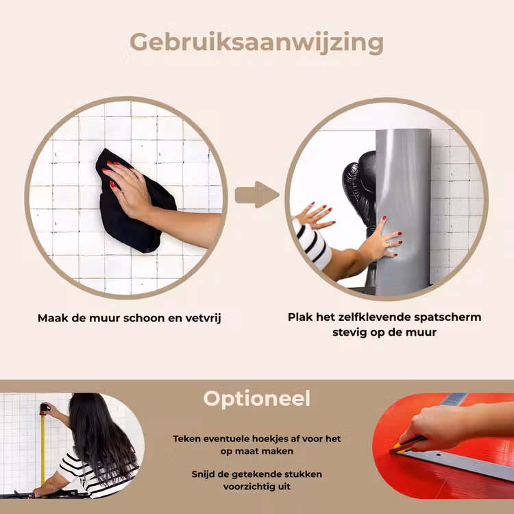 Spatscherm keuken - Bokshandschoen - Zwart - Hand — 8