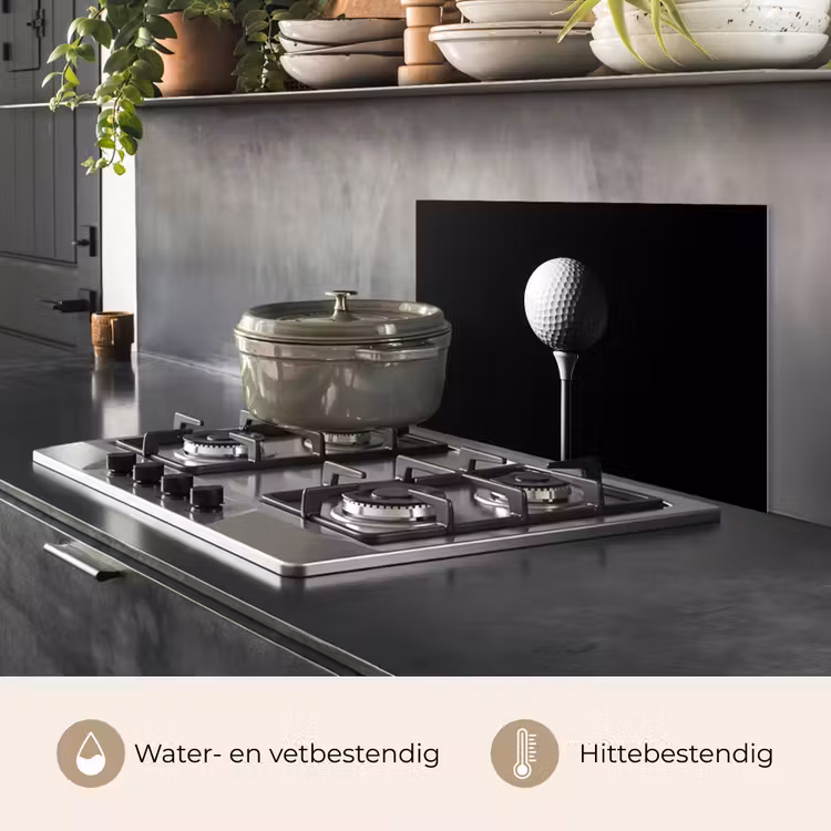 Spatscherm keuken - Golfbal - Minimalistisch - Wit — 7