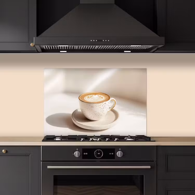 Spatscherm keuken - Cappuccino - Schuim - Schotel - Beige — 2