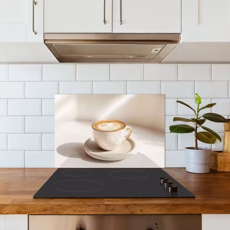 Spatscherm keuken - Cappuccino - Schuim - Schotel - Beige — 6