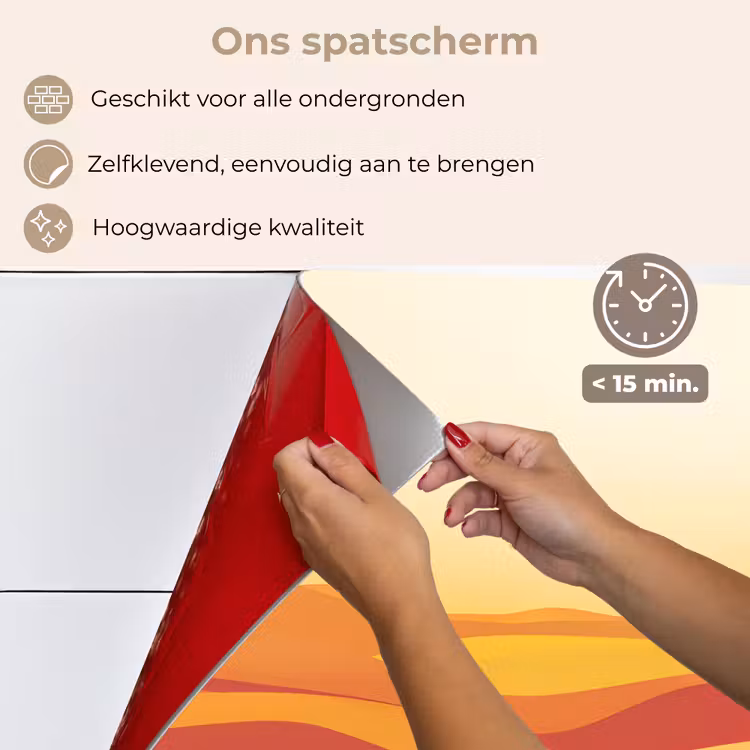 Spatscherm keuken - Koffie - Landschap - Oranje - Koffiebonen — 4