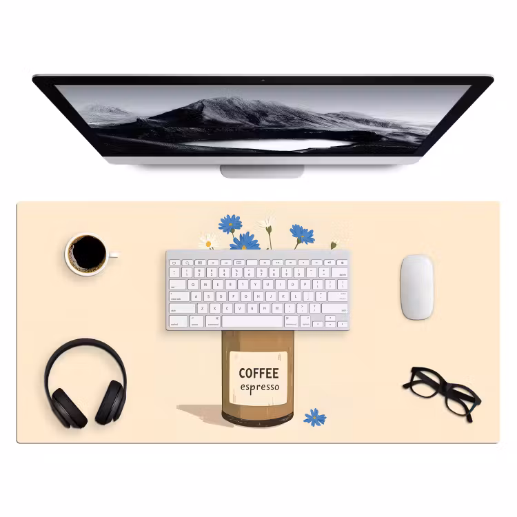 Bureau onderlegger - Coffee - Blik - Minimalistisch - Bloemen — 3