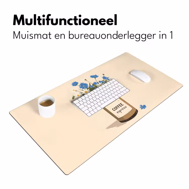 Bureau onderlegger - Coffee - Blik - Minimalistisch - Bloemen — 6