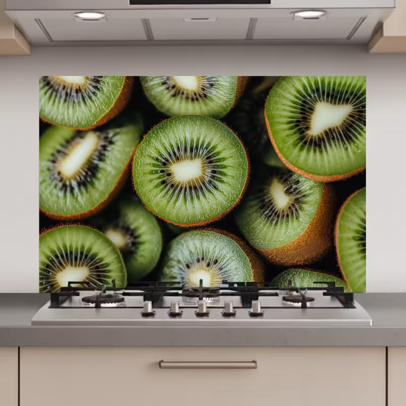 Spatscherm keuken - Kiwi - Fruit - Groen — 1