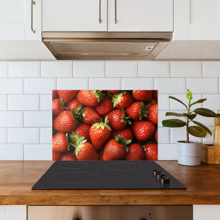 Spatscherm keuken - Aardbei - Fruit - Rood — 6