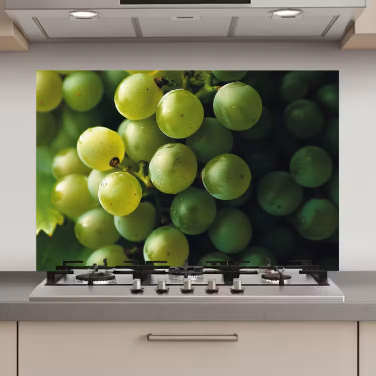 Spatscherm keuken - Druiven - Tros - Groen — 1