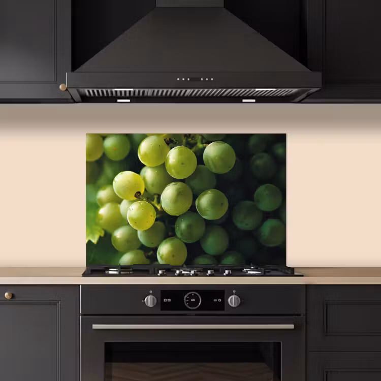 Spatscherm keuken - Druiven - Tros - Groen — 2
