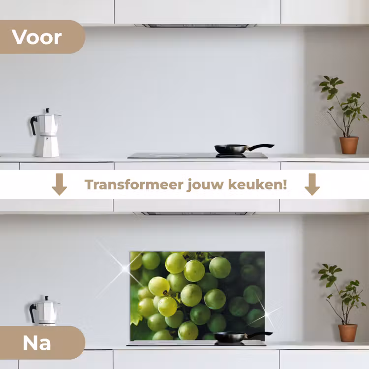 Spatscherm keuken - Druiven - Tros - Groen — 3