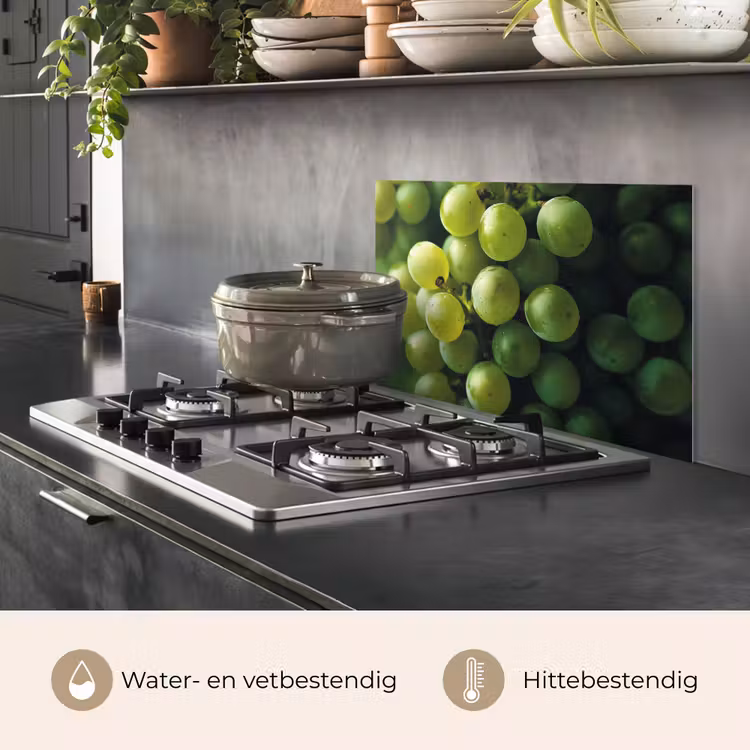 Spatscherm keuken - Druiven - Tros - Groen — 7