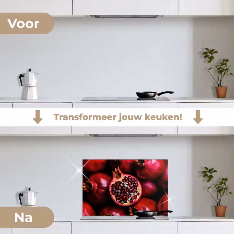 Spatscherm keuken - Granaatappel - Rood - Fruit — 3