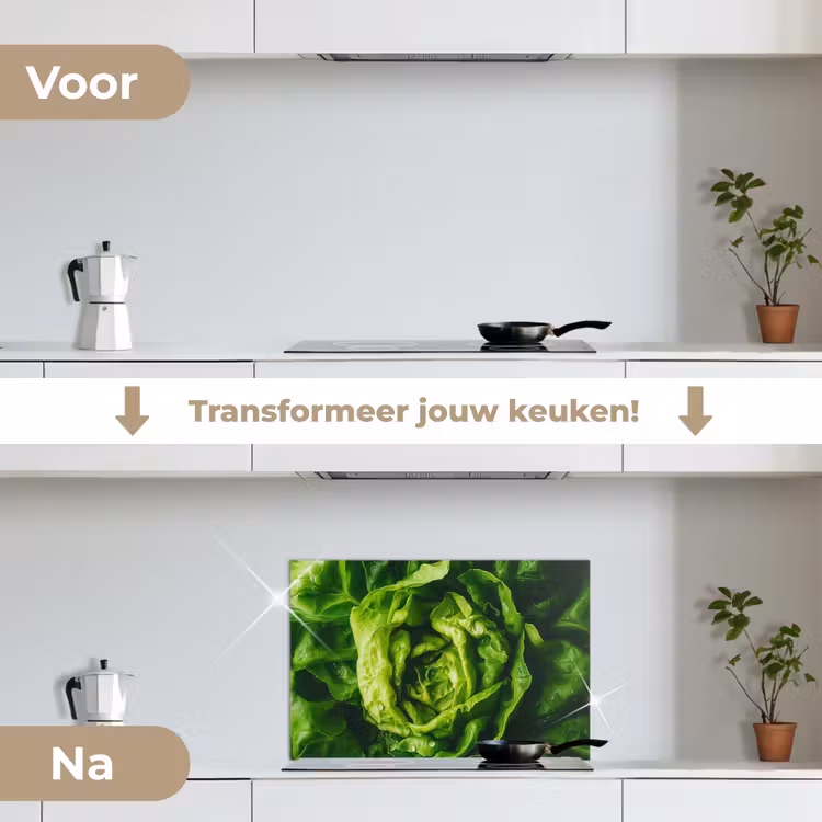 Spatscherm keuken - Groente - Sla - Groen — 3