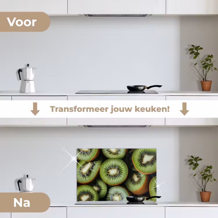 Spatscherm keuken - Kiwi - Fruit - Groen — 3