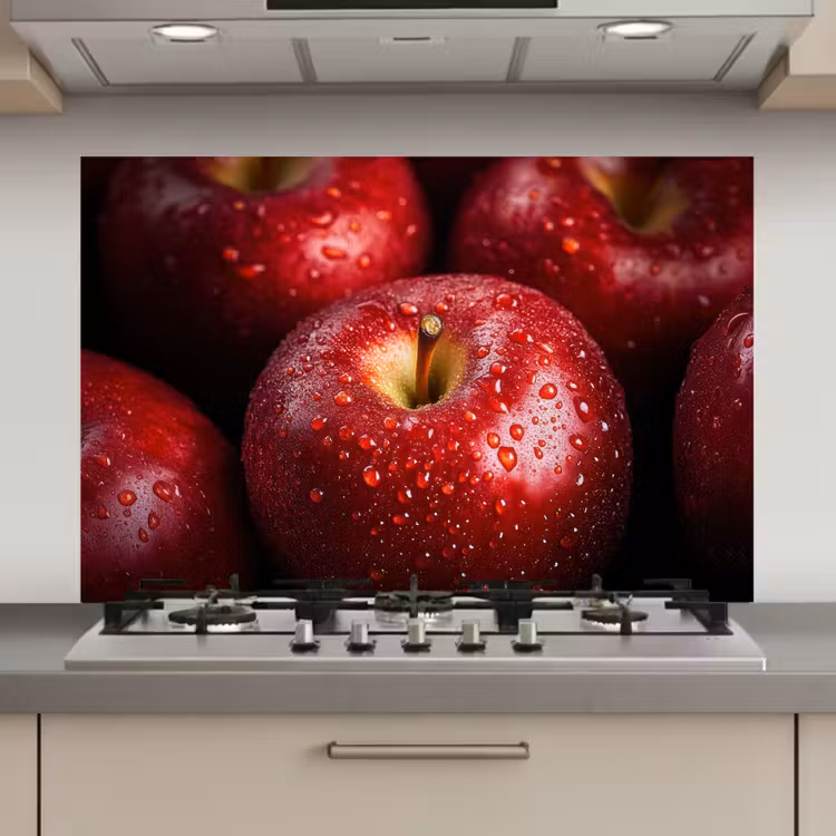 Spatscherm keuken - Rood - Appels - Fruit — 1