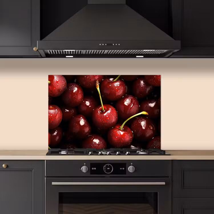 Spatscherm keuken - Rood - Fruit - Kersen — 2