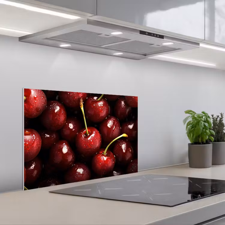 Spatscherm keuken - Rood - Fruit - Kersen — 5