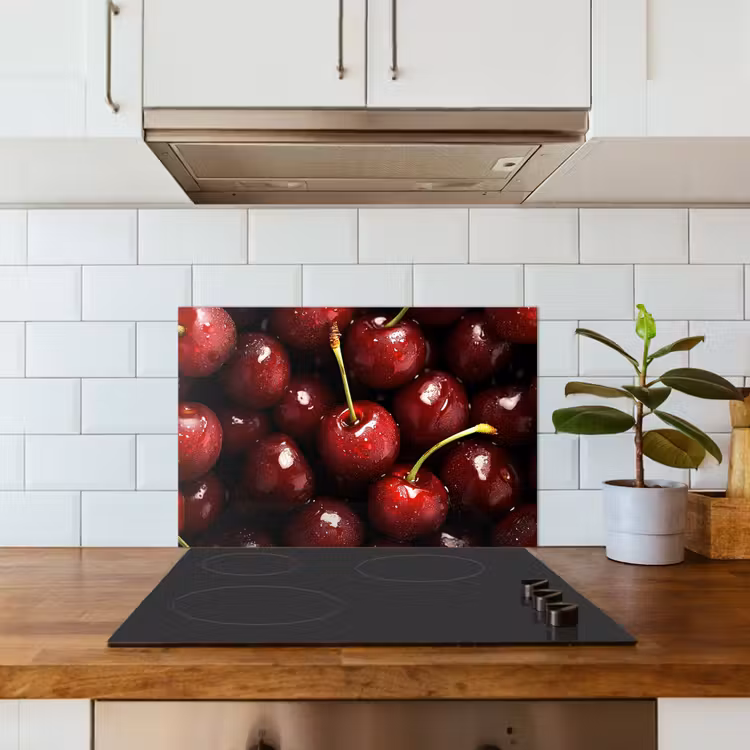 Spatscherm keuken - Rood - Fruit - Kersen — 6