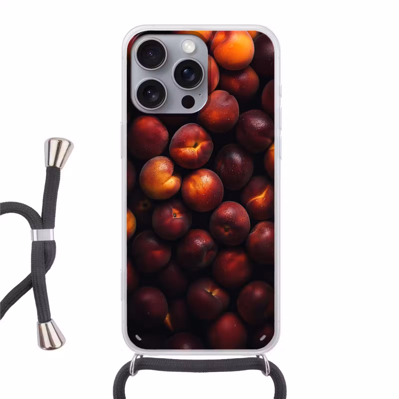 Telefoonhoesje met koord - Fruit - Close up - Nectarines — 1