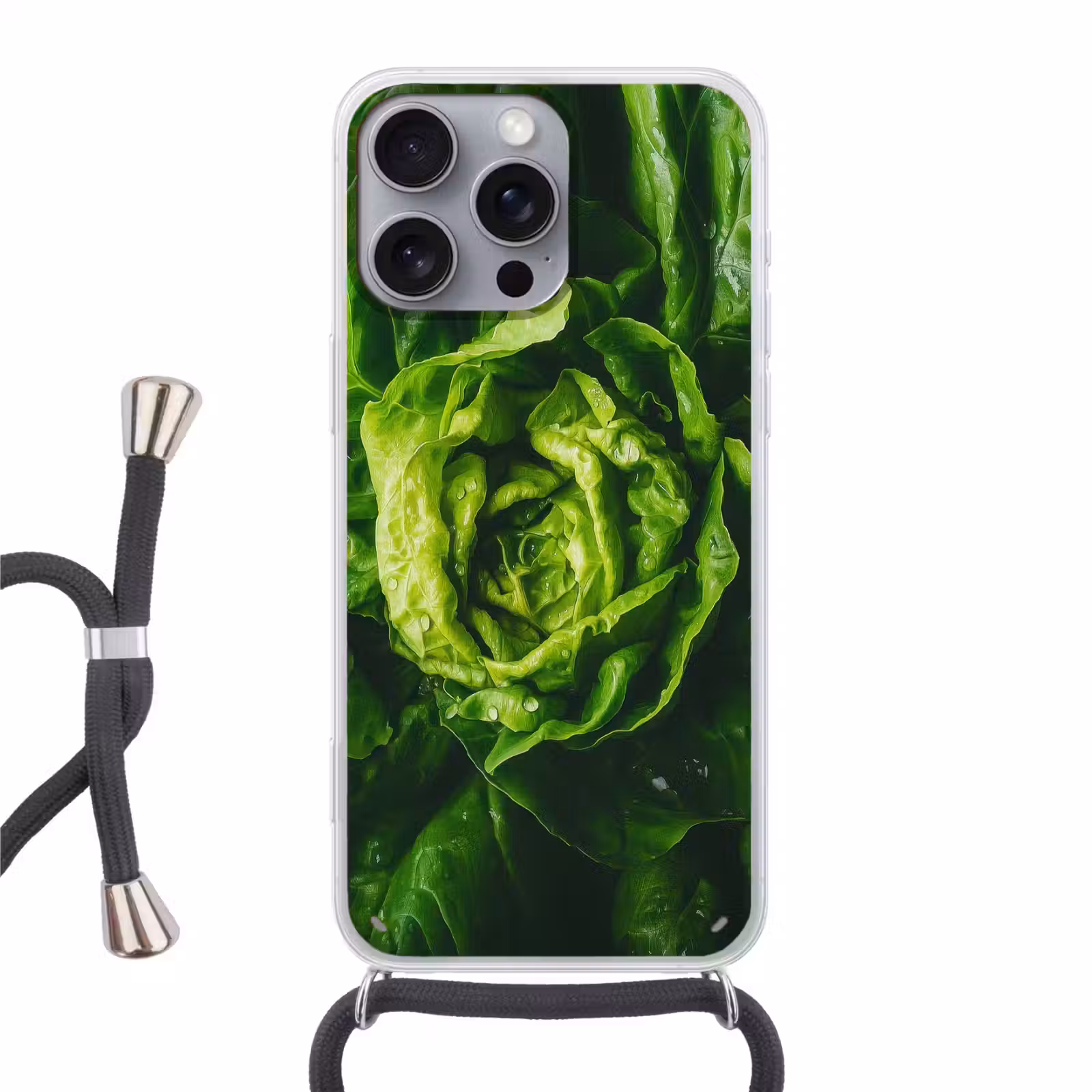 Telefoonhoesje met koord - Groente - Sla - Groen — 1