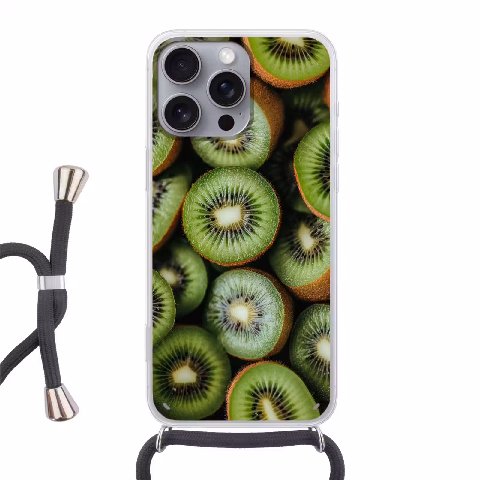 Telefoonhoesje met koord - Kiwi - Fruit - Groen — 1