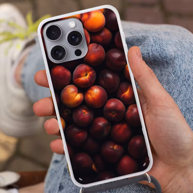 Telefoonhoesje met koord - Fruit - Close up - Nectarines — 2