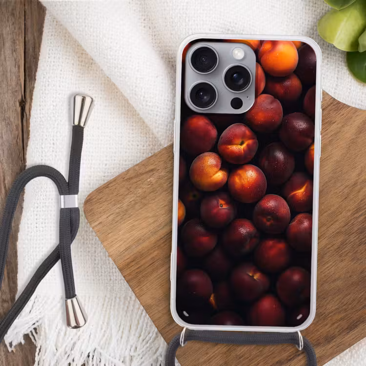 Telefoonhoesje met koord - Fruit - Close up - Nectarines — 3