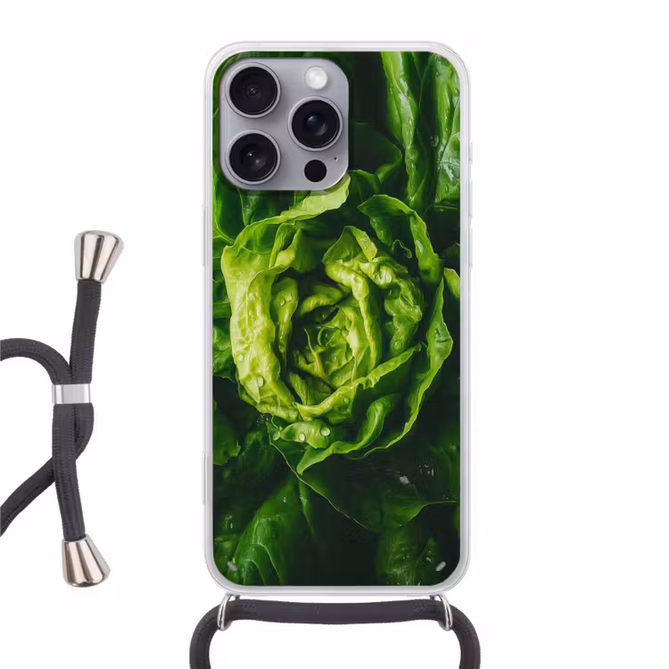 Telefoonhoesje met koord - Groente - Sla - Groen — 1