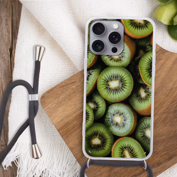 Telefoonhoesje met koord - Kiwi - Fruit - Groen — 3