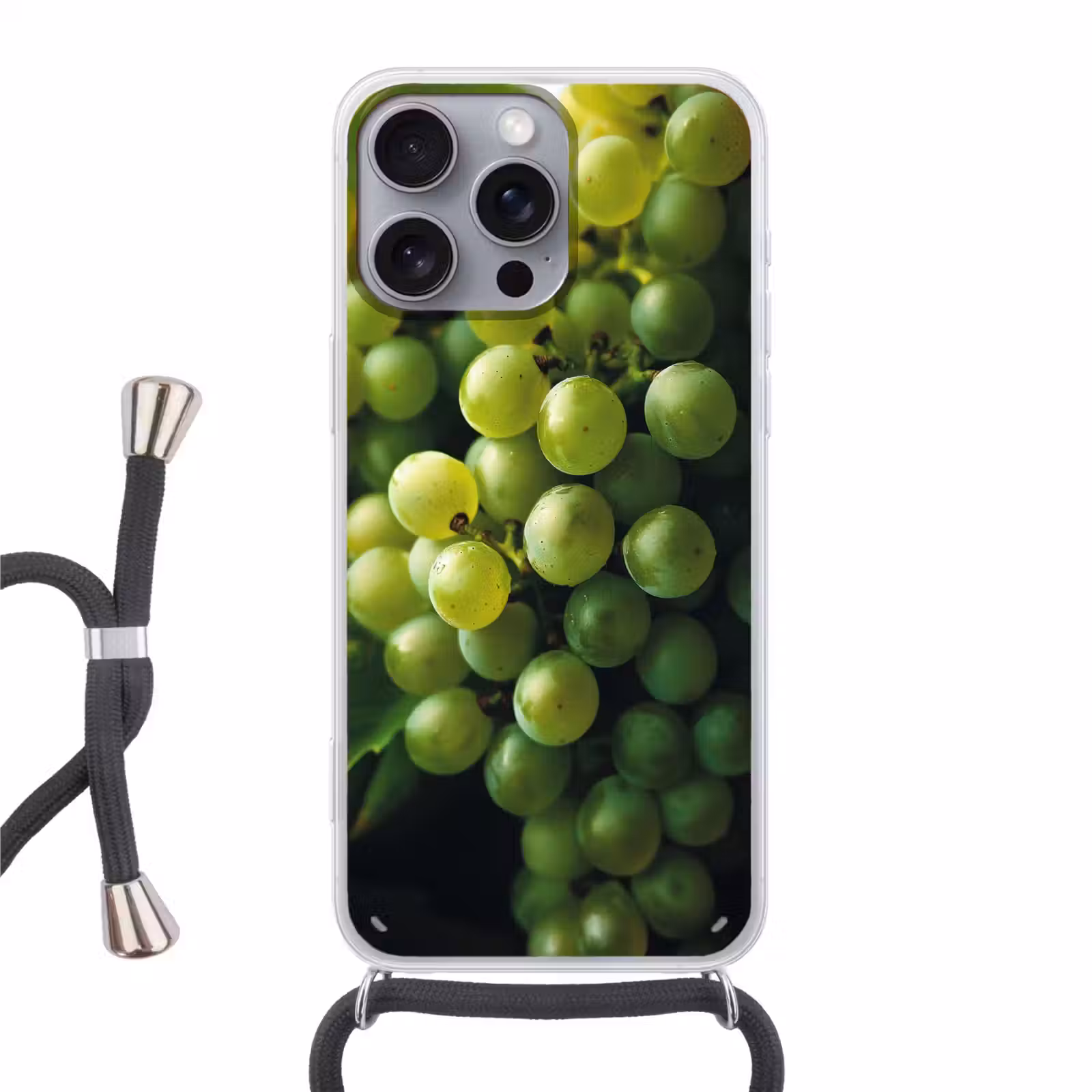 Telefoonhoesje met koord - Druiven - Tros - Groen — 1