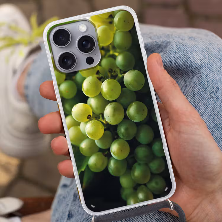 Telefoonhoesje met koord - Druiven - Tros - Groen — 2