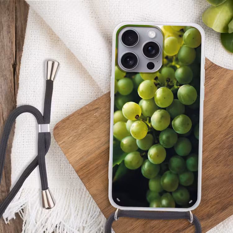 Telefoonhoesje met koord - Druiven - Tros - Groen — 3