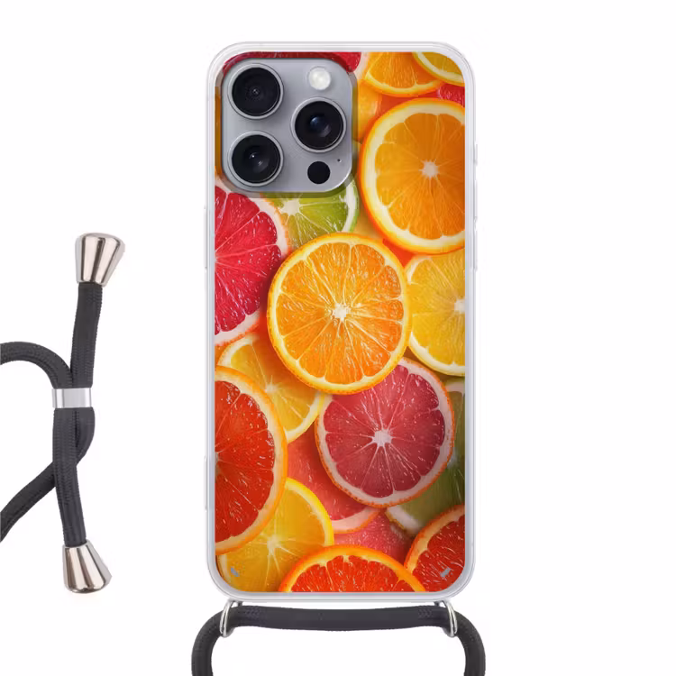 Telefoonhoesje met koord - Fruit - Kleurrijk - Close up — 1