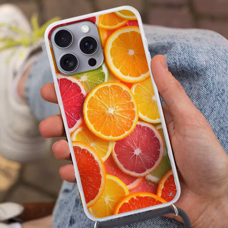 Telefoonhoesje met koord - Fruit - Kleurrijk - Close up — 2