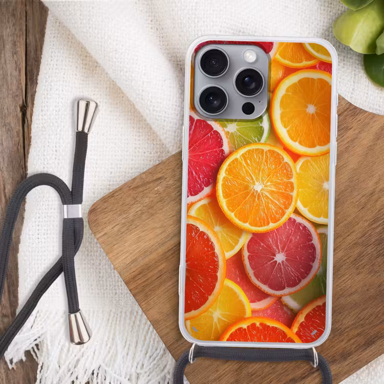 Telefoonhoesje met koord - Fruit - Kleurrijk - Close up — 3