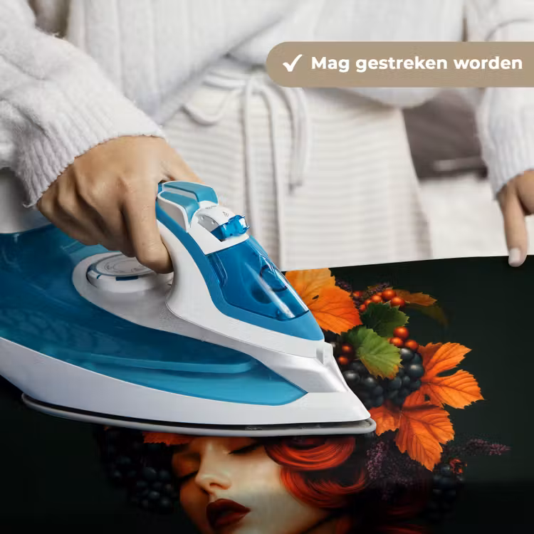 Wandkleed - Vrouw - Rood - Groen - Druiven — 6