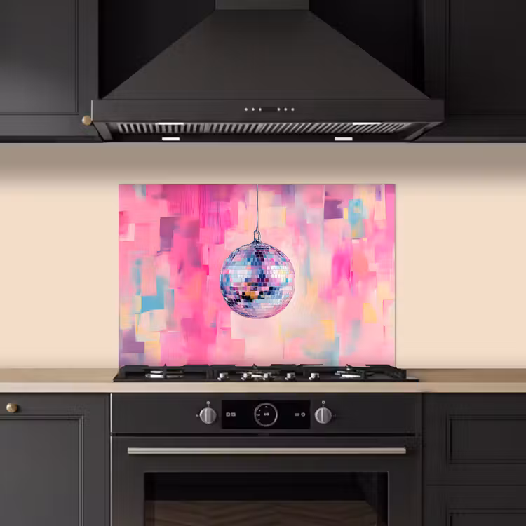 Spatscherm keuken - Discobal - Pink - Verf — 2