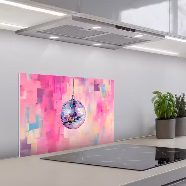 Spatscherm keuken - Discobal - Pink - Verf — 5