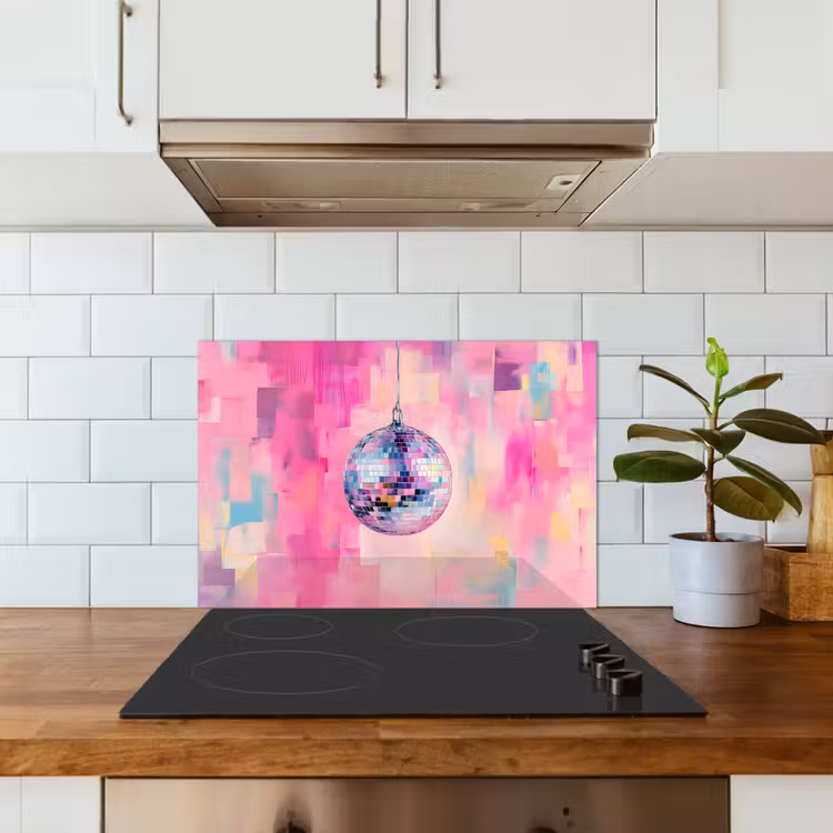 Spatscherm keuken - Discobal - Pink - Verf — 6