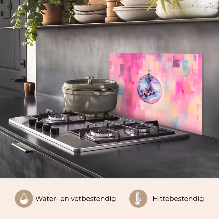 Spatscherm keuken - Discobal - Pink - Verf — 7
