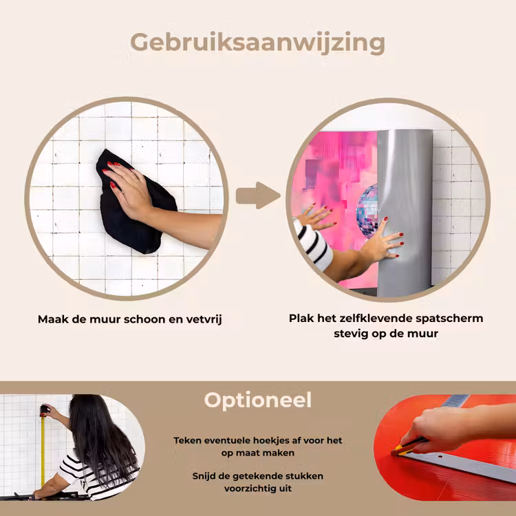Spatscherm keuken - Discobal - Pink - Verf — 8