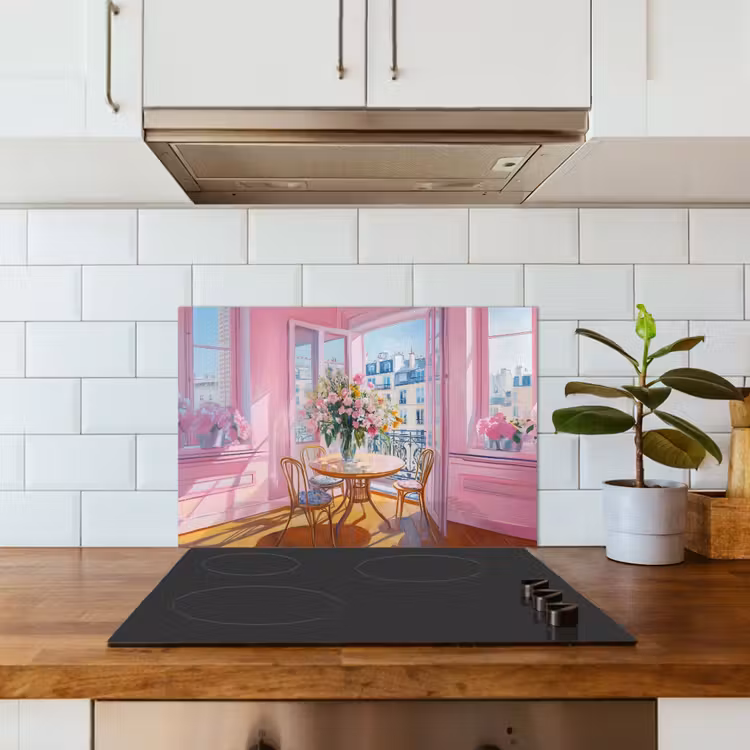 Spatscherm keuken - Pink - City - Bloemen — 6
